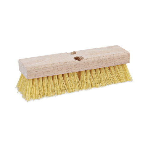 Image of Boardwalk® Deck Brush Head, 2" Cream Polypropylene Bristles, 10" Brush