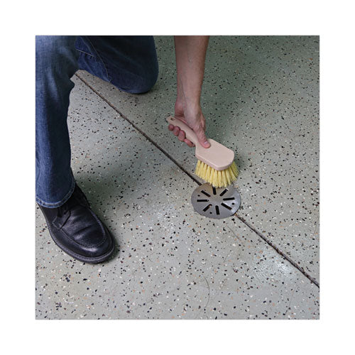 Image of Boardwalk® Utility Brush, Cream Polypropylene Bristles, 5.5" Brush, 3" Tan Plastic Handle