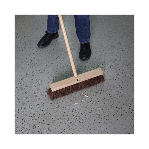 Image of Boardwalk® Floor Brush Head, 3.25" Natural Palmyra Fiber Bristles, 18" Brush