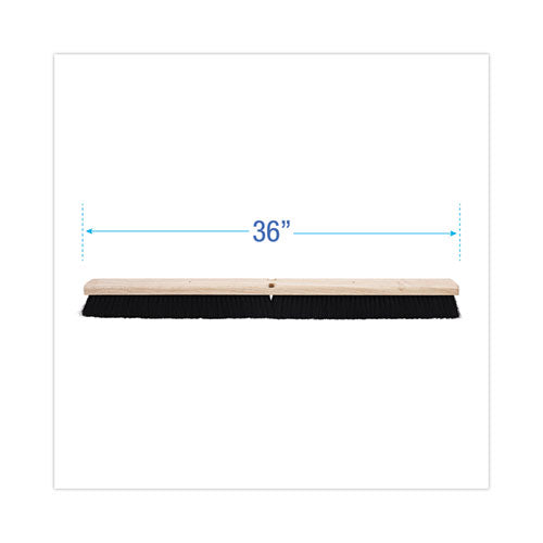 Image of Boardwalk® Floor Brush Head, 2.5" Black Tampico Fiber Bristles, 36" Brush