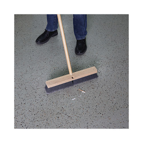Image of Boardwalk® Floor Brush Head, 3" Gray Flagged Polypropylene Bristles, 18" Brush