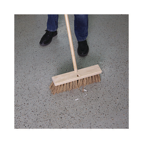 Image of Boardwalk® Street Broom Head, 6.25" Brown Palmyra Fiber Bristles, 16" Brush