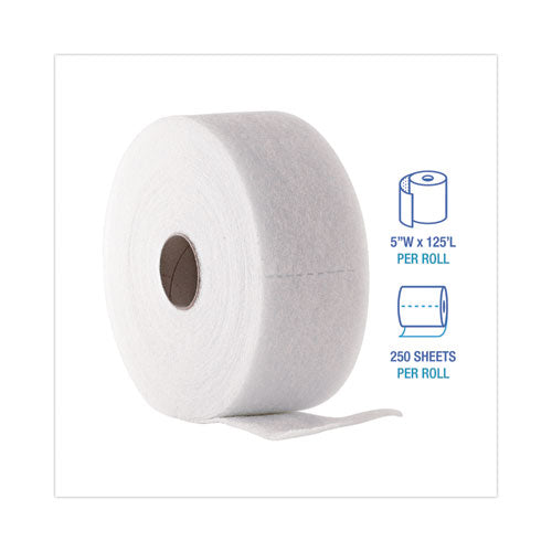 Image of Boardwalk® Trapeze Disposable Dusting Sheets, 5" X 125 Ft, White, 250 Sheets/roll, 2 Rolls/carton
