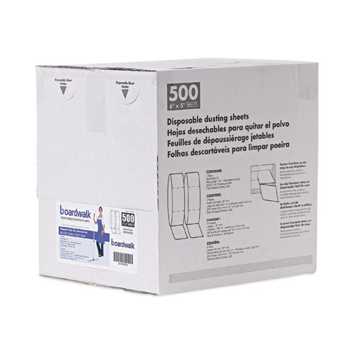 Image of Boardwalk® Trapeze Disposable Dusting Sheets, 5" X 125 Ft, White, 250 Sheets/roll, 2 Rolls/carton