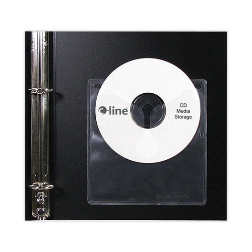 Image of C-Line® Self-Adhesive CD Holder, 1 Disc Capacity, Clear, 10/Pack