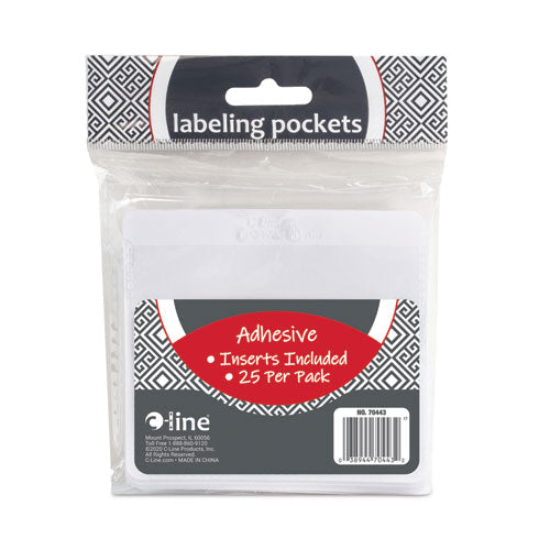 Image of C-Line® Self-Adhesive Labeling Pockets, Top Load, 3.75 x 3, Clear, 25/Pack