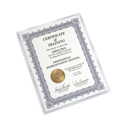 Image of C-Line® Quick Cover Laminating Pockets, 12 Mil, 9.13" X 11.5", Gloss Clear, 25/box