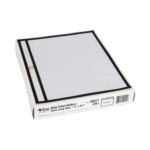 Image of C-Line® Shop Ticket Holders, Stitched, Sides Clear, 50 Sheets, 11 x 8.5, 25/Box