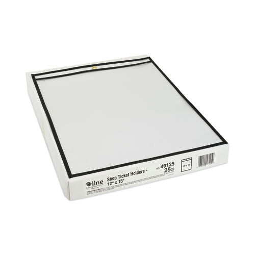 Image of C-Line® Shop Ticket Holders, Stitched, Both Sides Clear, 75", 12 X 15, 25/bx