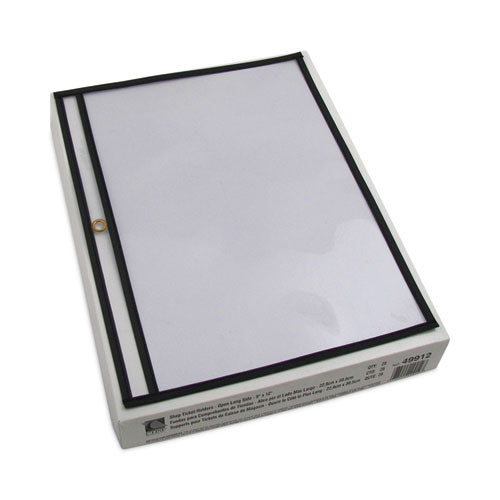 Image of C-Line® Shop Ticket Holders, Stitched, Both Sides Clear, 75 Sheets, 12 X 9, 25/box
