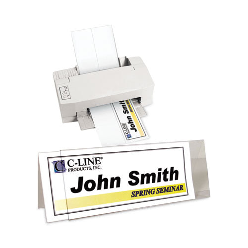 Image of C-Line® Tent Card Holders, 4.25 x 11.7, Rigid Heavyweight Clear Plastic, 25/Box