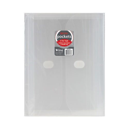 Image of C-Line® Poly Binder Pockets, 9.25 x 11.5, Clear, 5/Pack