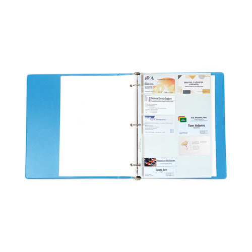 Image of C-Line® Business Card Binder Pages, For 2 X 3.5 Cards, Clear, 20 Cards/sheet, 10 Sheets/pack