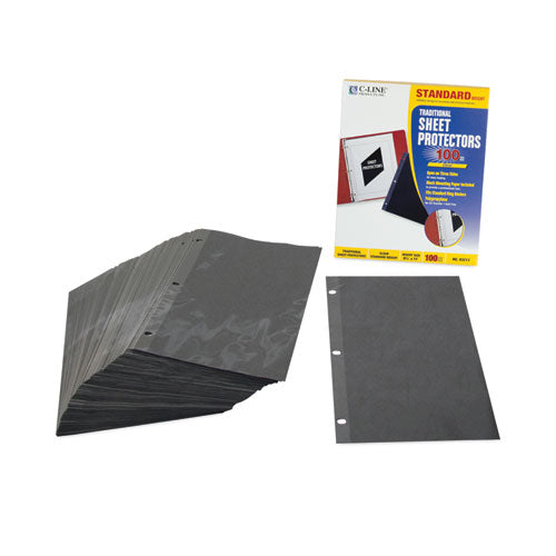 Image of C-Line® Traditional Polypropylene Sheet Protectors, Standard Weight, 11 x 8.5, 100/Box