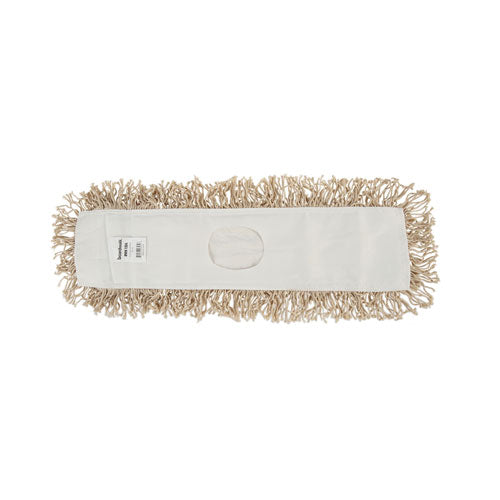 Image of Boardwalk® Industrial Dust Mop Head, Hygrade Cotton, 24w X 5d, White