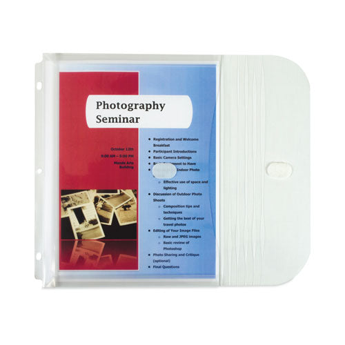 Image of C-Line® Poly Binder Pockets, 9.25 x 11.5, Clear, 5/Pack