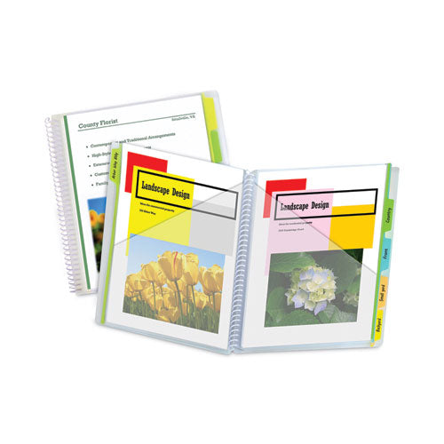 Image of C-Line® 10-Pocket Poly Portfolio With Write-On Tabs, 8.5 X 11, Clear/clear