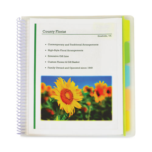 Image of C-Line® 10-Pocket Poly Portfolio With Write-On Tabs, 8.5 X 11, Clear/clear