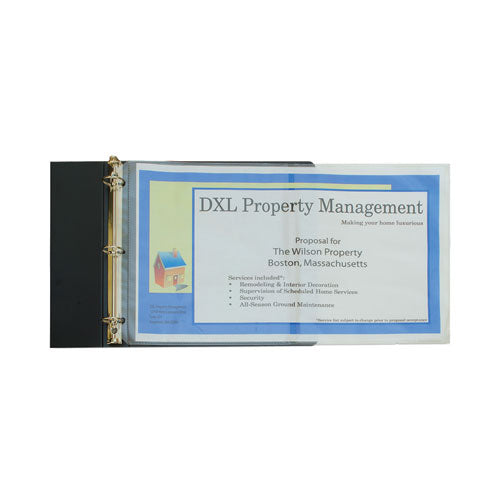 Image of C-Line® Panoramic Fold-Out Poly Sheet Protectors, Center Loading, Clear, 17 x 11, 25/Box