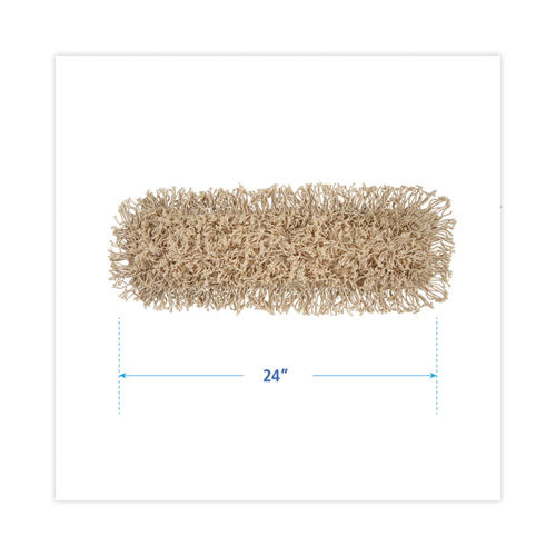 Image of Boardwalk® Industrial Dust Mop Head, Hygrade Cotton, 24w X 5d, White