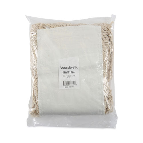 Image of Boardwalk® Industrial Dust Mop Head, Hygrade Cotton, 24w X 5d, White