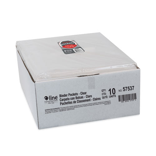 Image of C-Line® Poly Binder Pockets, 9.25 x 11.5, Clear, 5/Pack
