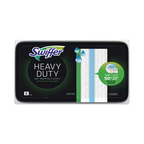 Image of Swiffer® Heavy-Duty Wet Refill Cloths, 10 x 8, Open Window Fresh, 20/Tub, 6 Tubs/Carton