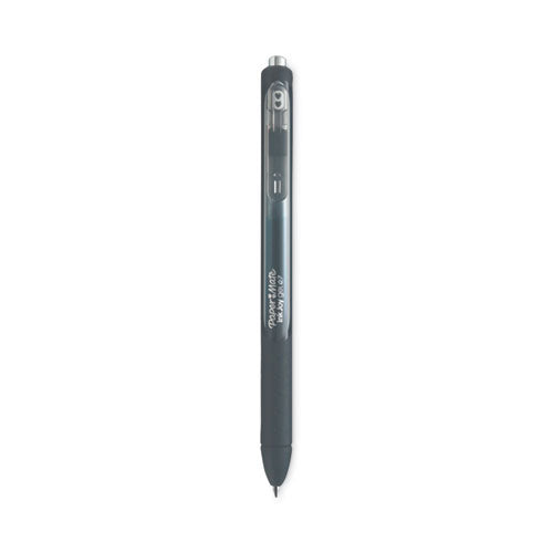 Image of Paper Mate® InkJoy Gel Pen, Retractable, Medium 0.7 mm, Black Ink, Black/Smoke Barrel, 3/Pack