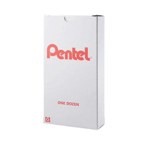 Image of Pentel® Energel Pearl Gel Pen, Retractable, Medium 0.7 Mm, Blue Ink, White/blue Barrel, Dozen