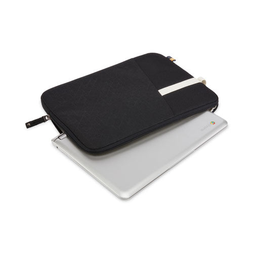 Image of Case Logic® Ibira Laptop Sleeve, Fits Devices Up to 11.6", Polyester, 12.6 x 1.2 x 9.4, Black
