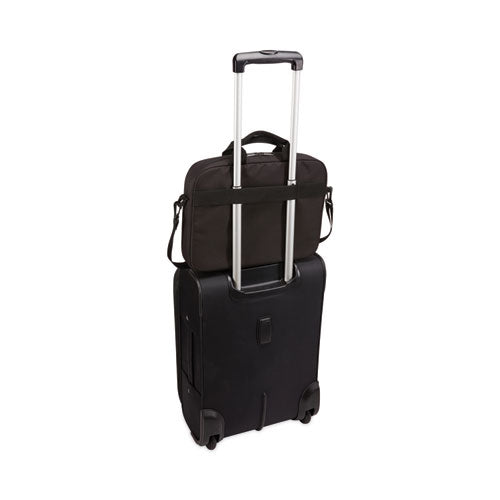 Image of Case Logic® Advantage Laptop Attache, Fits Devices Up to 15.6", Polyester, 16.1 x 2.8 x 13.8, Black