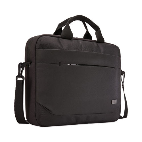 Image of Case Logic® Advantage Laptop Attache, Fits Devices Up to 15.6", Polyester, 16.1 x 2.8 x 13.8, Black