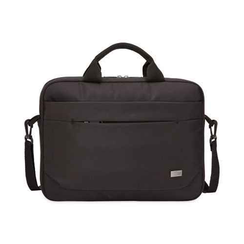 Image of Case Logic® Advantage Laptop Attache, Fits Devices Up to 14", Polyester, 14.6 x 2.8 x 13, Black