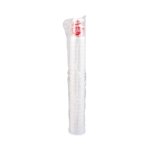 Image of Dart® Horizon Hot/Cold Foam Drinking Cups, 16 oz, White/Cranberry, 25/Bag, 40 Bags/Carton