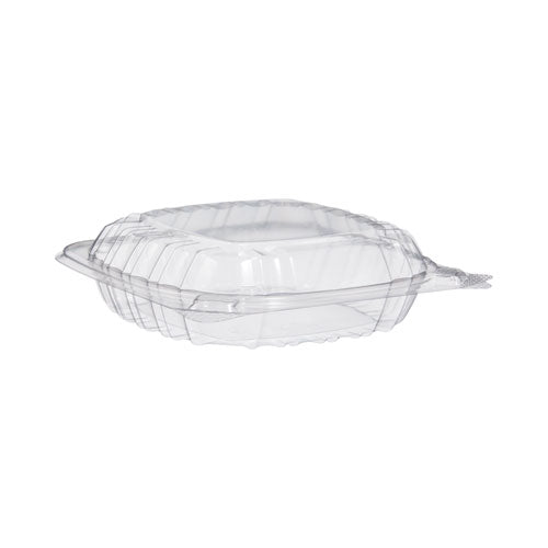 Image of Dart® ClearSeal Hinged-Lid Plastic Containers, Sandwich Container, 13.8 oz, 5.4 x 5.3 x 2.6, Clear, Plastic, 500/Carton