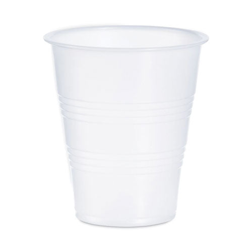 Image of Dart® High-Impact Polystyrene Cold Cups, 7 oz, Plastic, Translucent, 100/Sleeve, 25 Sleeves/Carton