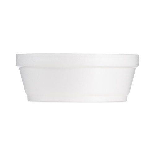 Image of Dart® Foam Container, Squat, 8 oz, 4.63" Diameter x 1.13" h, White, 500/Carton