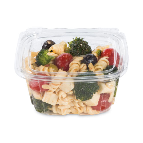 Image of Dart® ClearPac SafeSeal Tamper-Resistant/Evident Containers, Flat Lid, 16 oz, Clear, Plastic, 100/Bag, 2 Bags/Carton