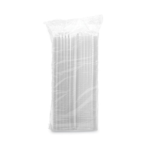 Image of Dart® ClearSeal Hinged-Lid Plastic Containers, Sandwich Container, 13.8 oz, 5.4 x 5.3 x 2.6, Clear, Plastic, 500/Carton