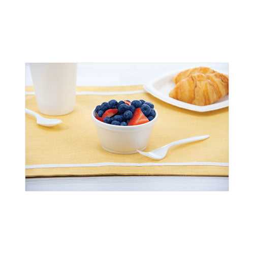 Image of Dart® Foam Container, Extra Squat, 8 oz, White, 1,000/Carton