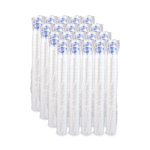 Image of Dart® Horizon Hot/Cold Foam Drinking Cups, 20 oz, White/Blueberry, 25/Bag, 20 Bags/Carton
