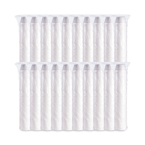 Image of Dart® Foam Container, Extra Squat, 8 oz, White, 1,000/Carton