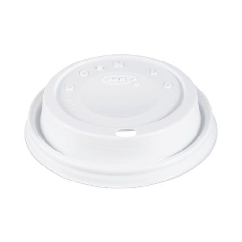 Image of SOLO® Cappuccino Dome Sipper Lids, Fits 12 oz Hot Cups, Plastic, White, 1,000/Carton