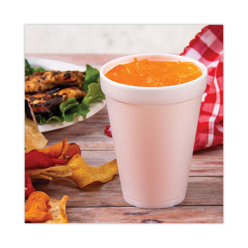 Image of Dart® Foam Drink Cups, 12 Oz, White, 25/pack