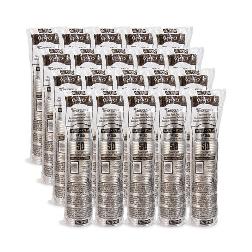 Image of SOLO® Ultra Clear PET Cups, Squat, 16 oz, Plastic, 50/Pack