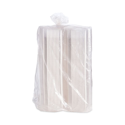 Image of Dart® StayLock Clear Hinged Lid Containers, 5.4 x 9 x 3.5, Clear, Plastic, 250/Carton