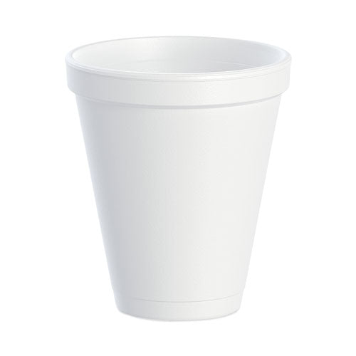 Image of Dart® Foam Drink Cups, 12 oz, Squat, White, 1,000/Carton