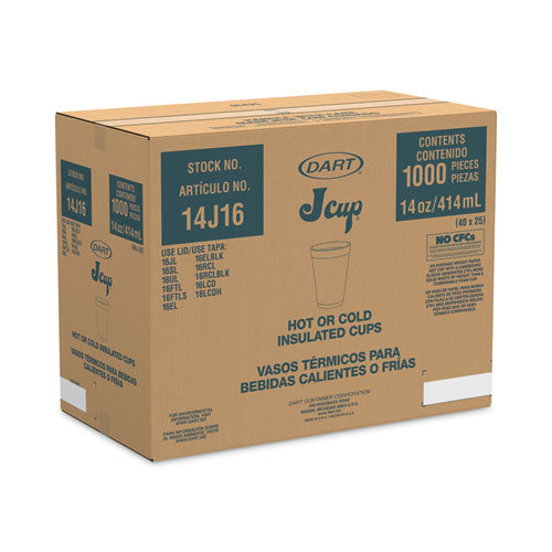 Image of Dart® Foam Drink Cups, 14 Oz, White, 1,000/carton