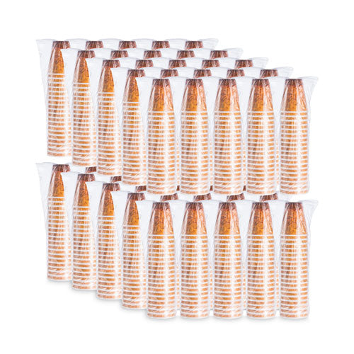 Image of Dart® Fusion Escape Foam Hot/cold Cups, 12 Oz, Brown/black, 1,000/carton