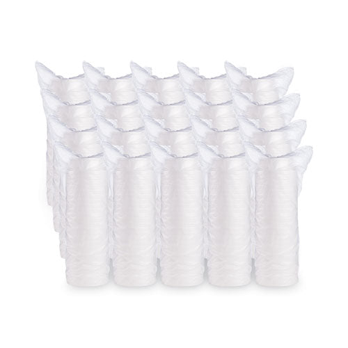 Image of Dart® Foam Container, Squat, 8 oz, 4.63" Diameter x 1.13" h, White, 500/Carton